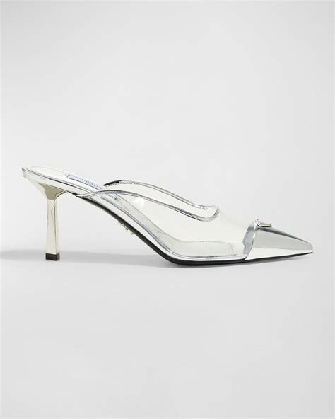 clear prada mules|prada mules.